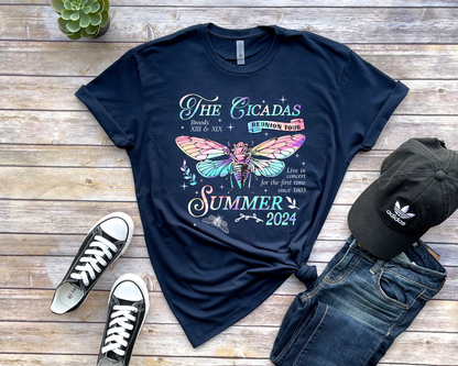 Wholesale Cicada Summer Tour Graphic Tee - Navy Tee