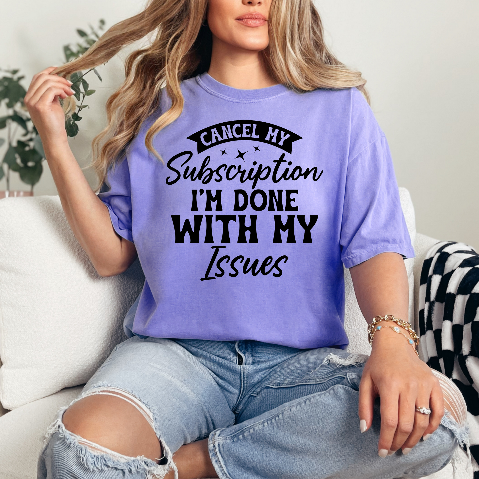 Wholesale Done With My Issues Graphic Tee - CC Violet Tee