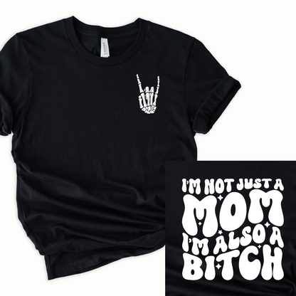 Wholesale I'm not just a mom Graphic Tee - Black Tee