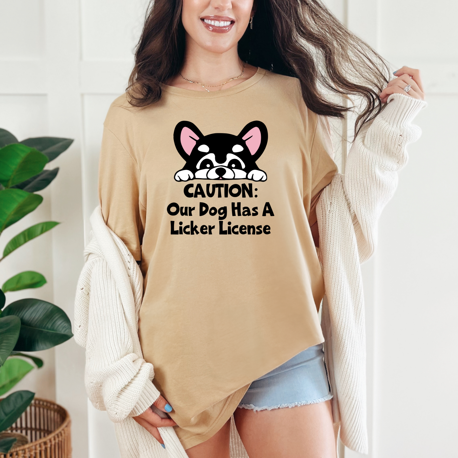 Wholesale Licker License Graphic Tee - Sand Dune Tee