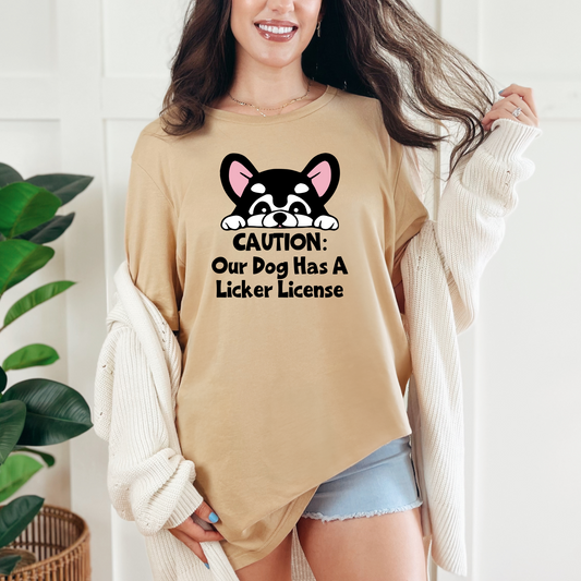 Wholesale Licker License Graphic Tee - Sand Dune Tee