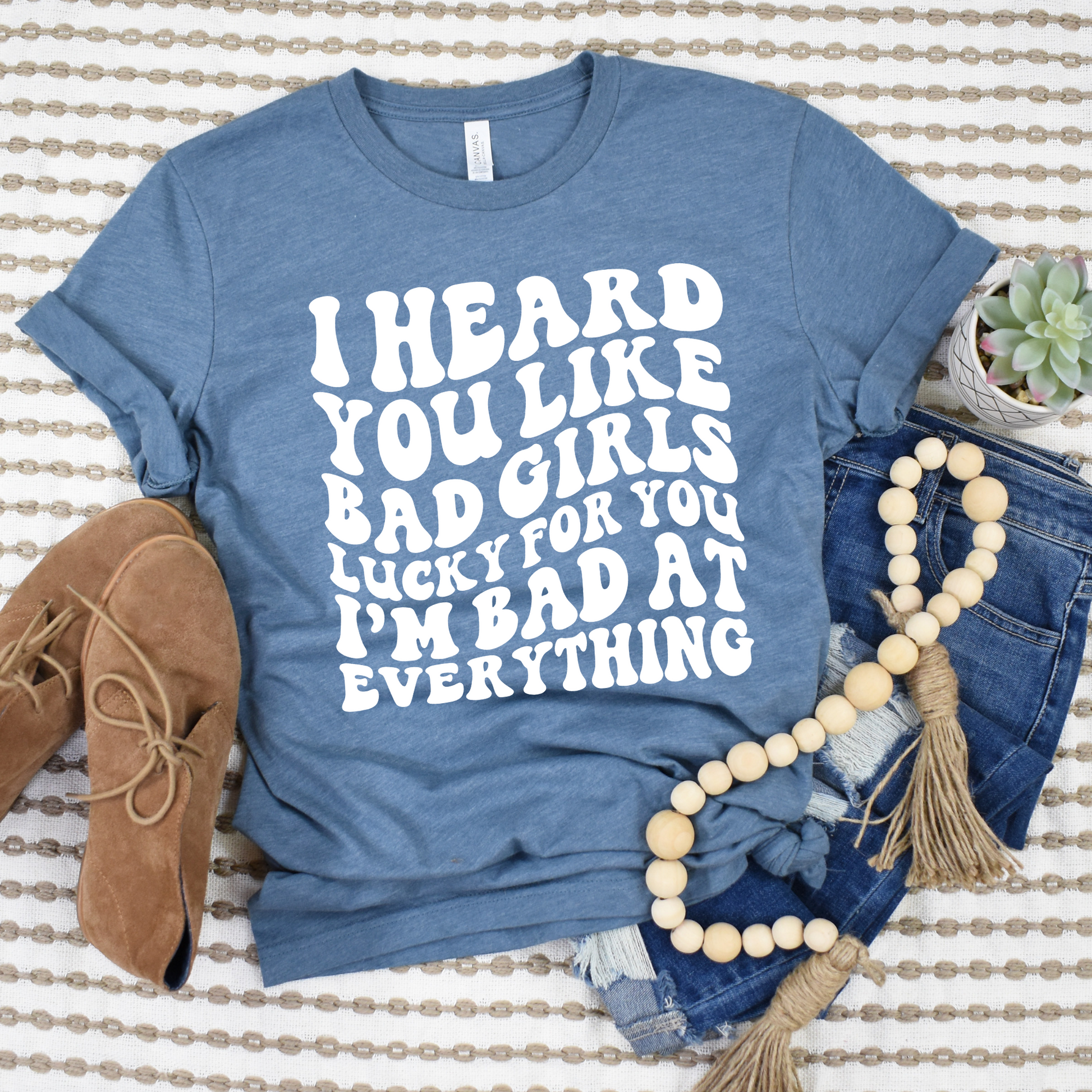 Wholesale Bad girls Graphic Tee - Black Tee