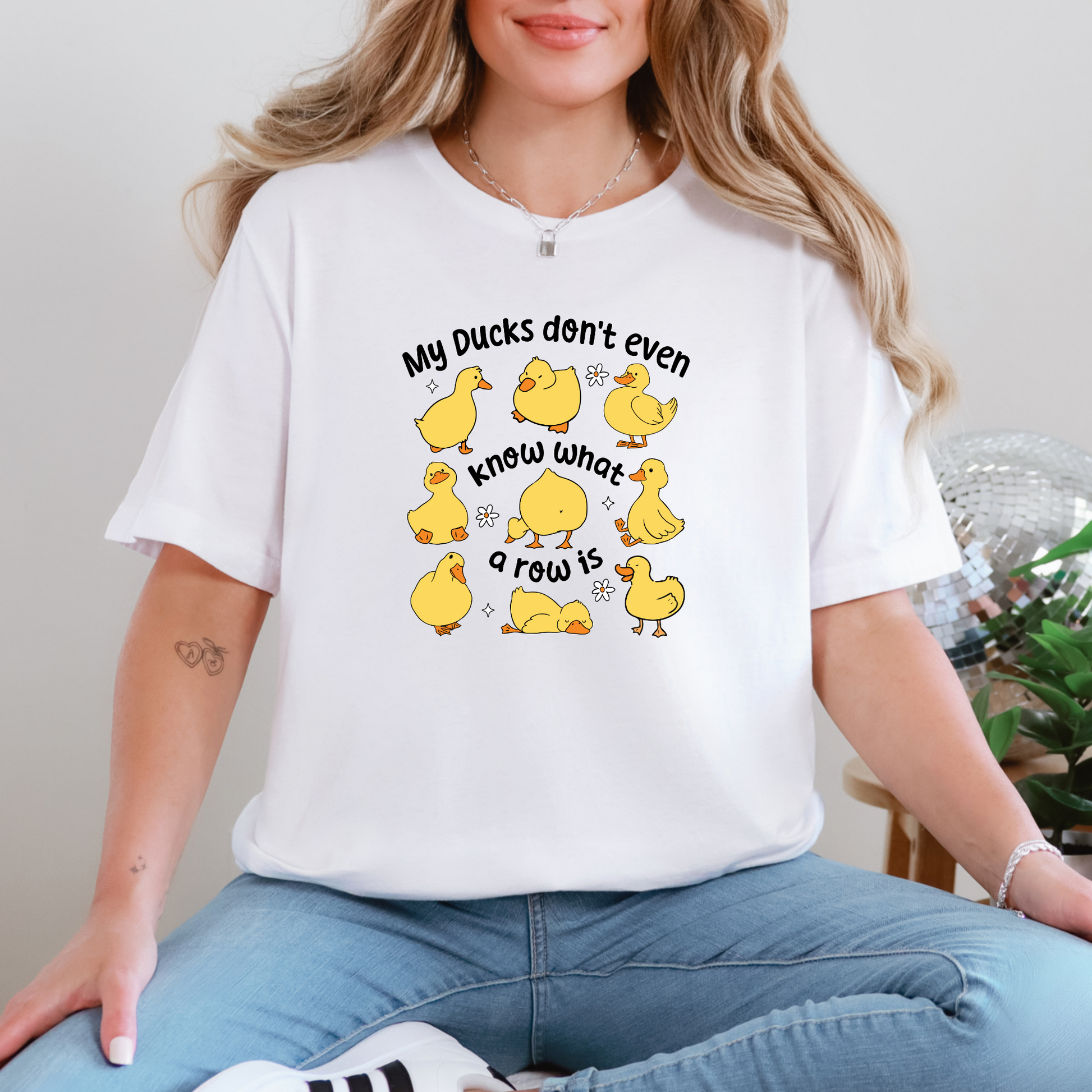 Wholesale My Ducks Don't Even Graphic Tee - White Tee