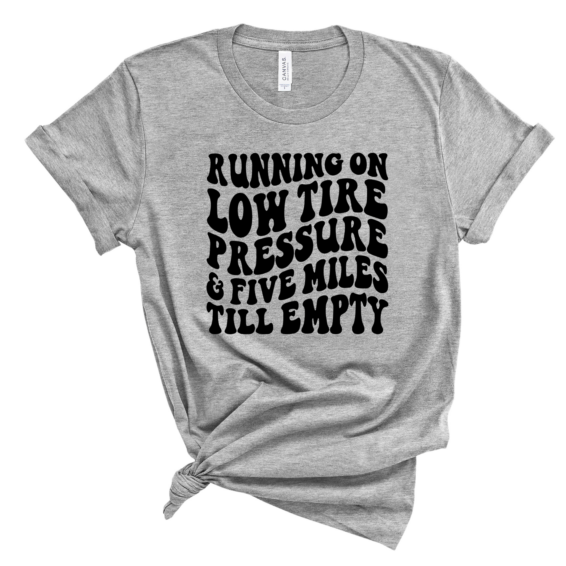 Wholesale Five miles till empty Graphic Tee - Grey Tee