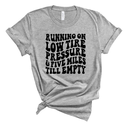 Wholesale Five miles till empty Graphic Tee - Grey Tee
