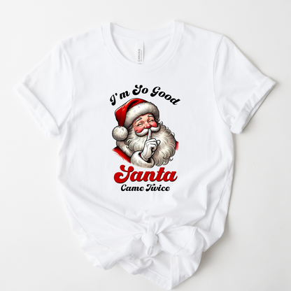 Wholesale Santa Came Twice - Grey Tee