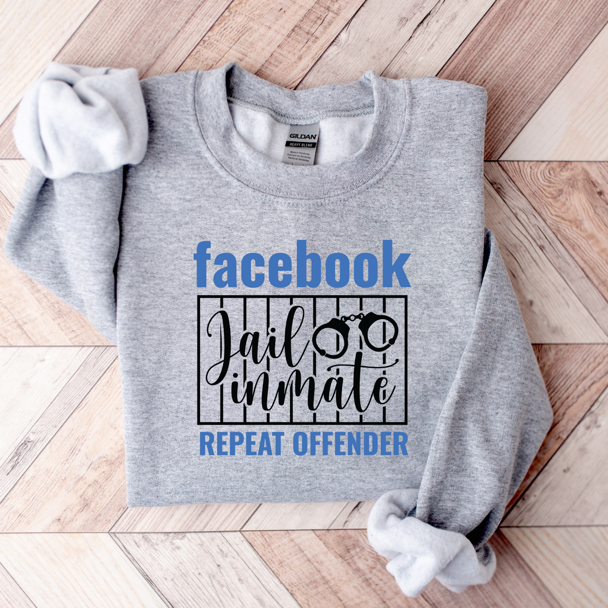 Wholesale Repeat Offender Graphic Tee - Sport Grey Sweatshirt