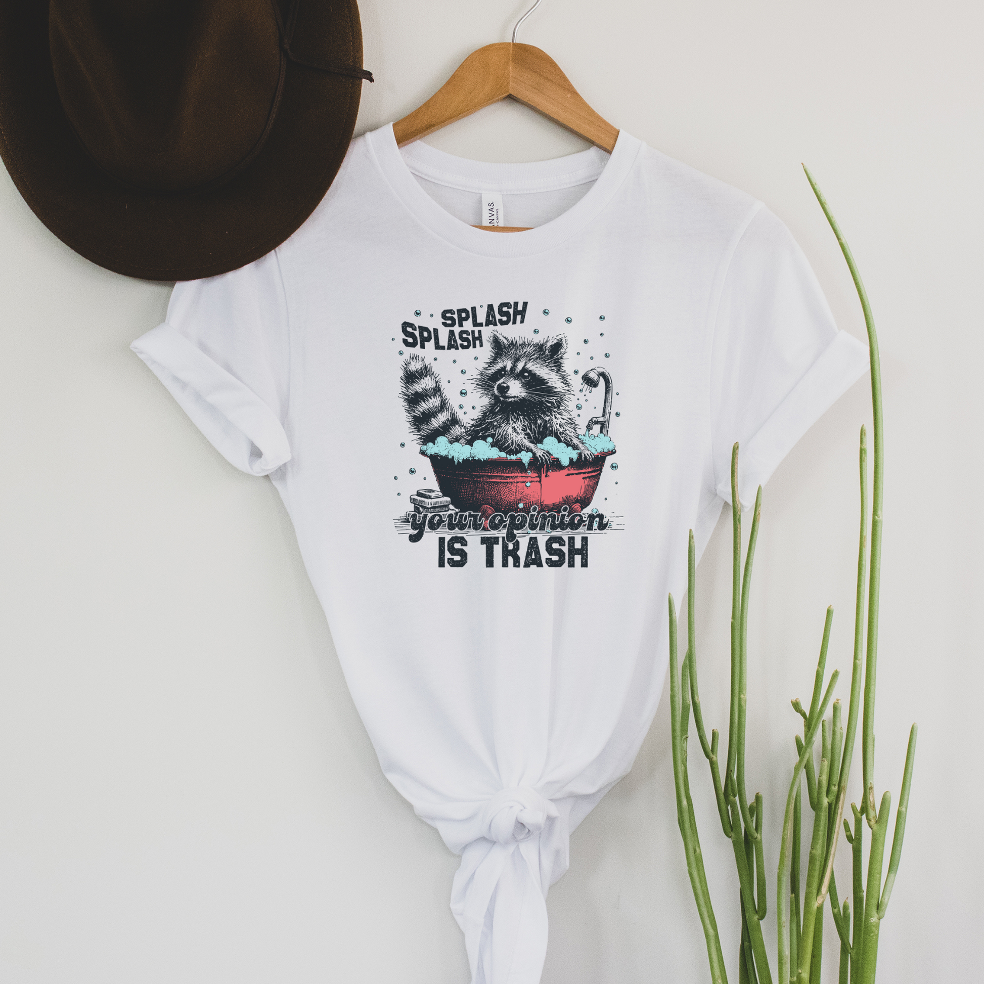 Wholesale Your opinion is trash Graphic Tee - White Tee