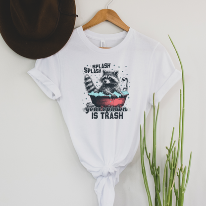 Wholesale Your opinion is trash Graphic Tee - White Tee