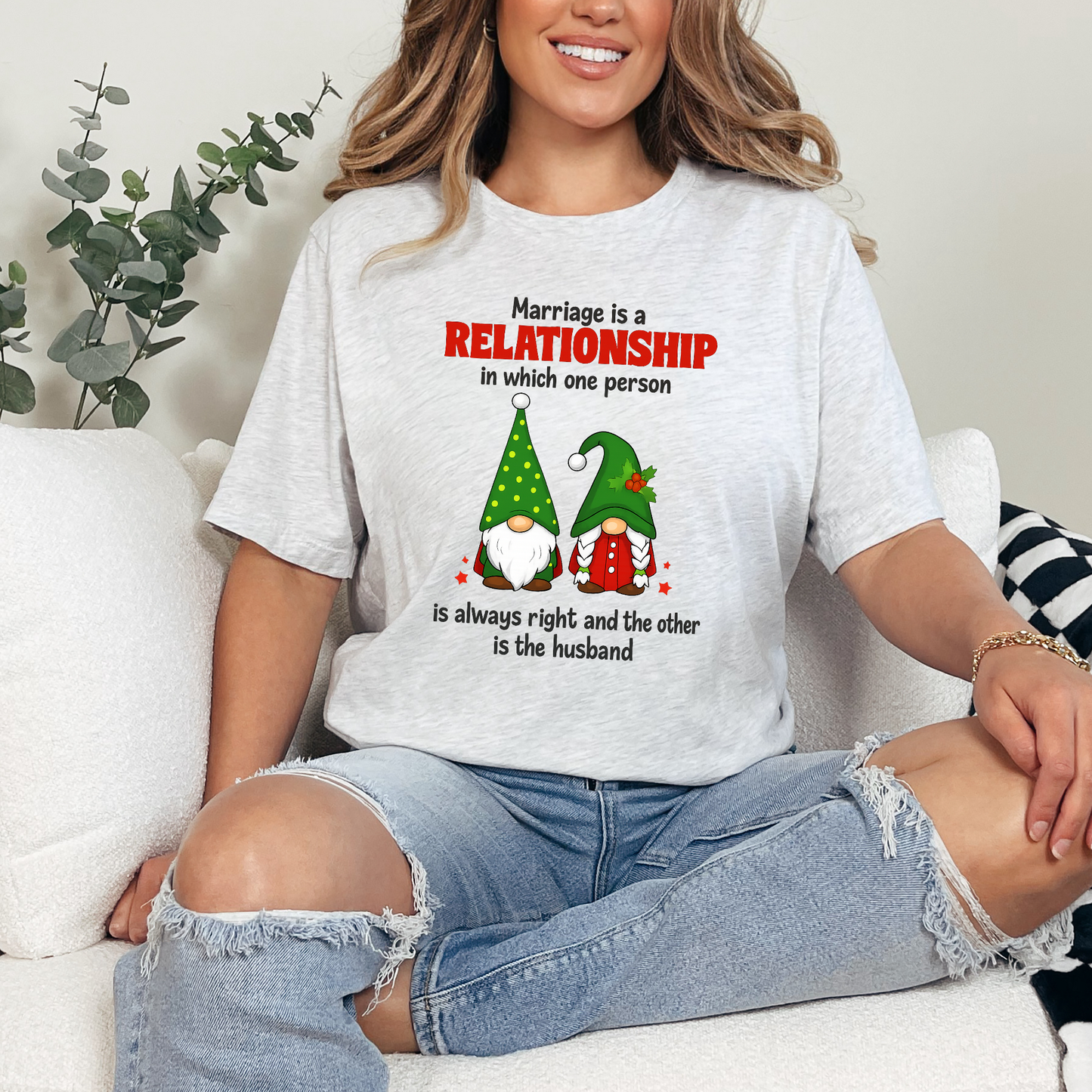 Wholesale Marriage Always Right Graphic Tee - Ash Tee