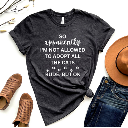 Wholesale All the cats Graphic Tee - Heather Charcoal