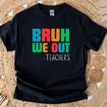 Wholesale Bruh We Out Graphic Tee - Black Tee