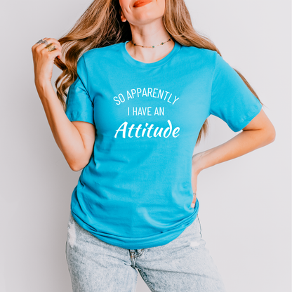 Wholesale Sassy Attitude Graphic Tee - Aqua Tee