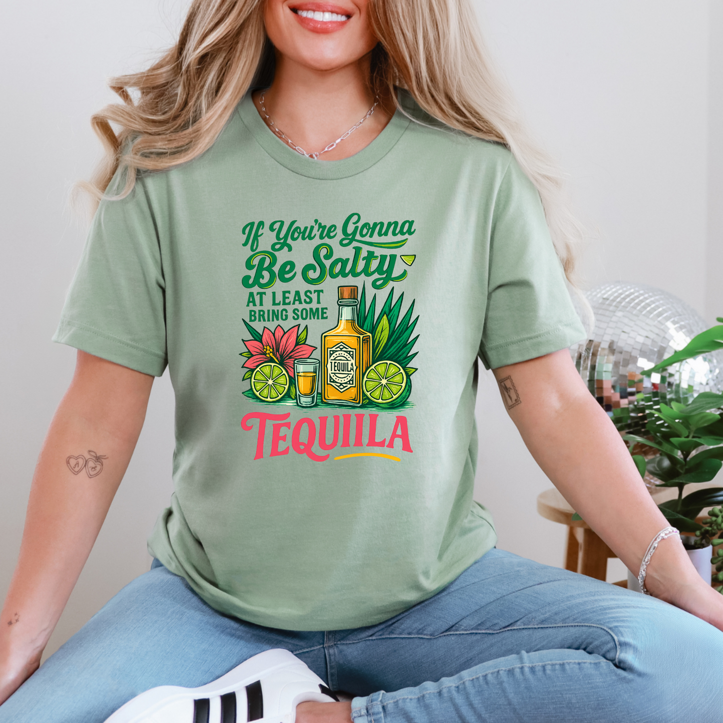 Wholesale Bring Some Tequila Graphic Tee - Sage Tee