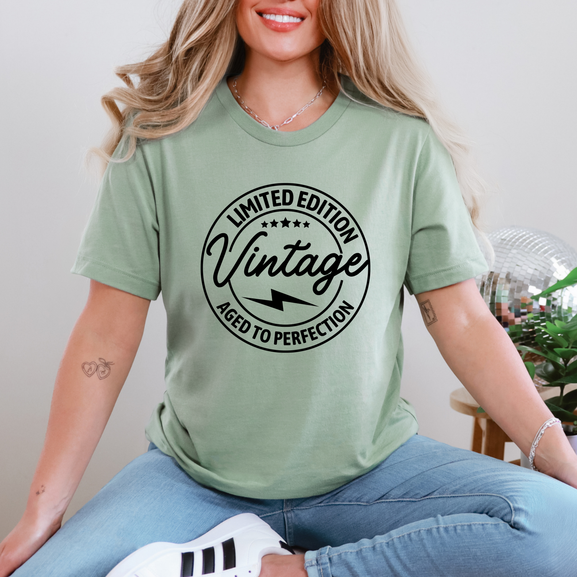 Wholesale Limited vintage Graphic Tee - Aqua Tee