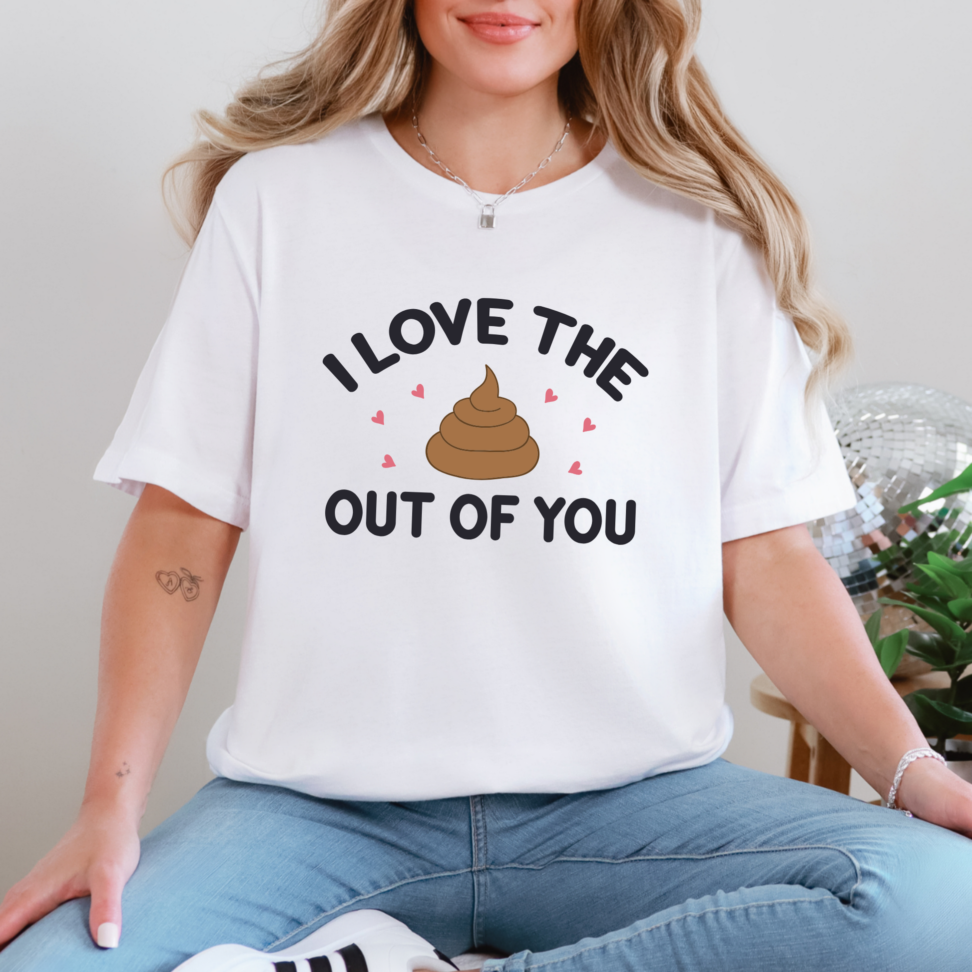 Wholesale Love the Out of You Graphic Tee - White Tee
