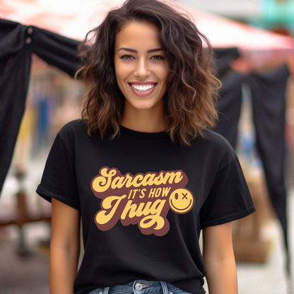 Wholesale How I Hug Graphic Tee - White Tee