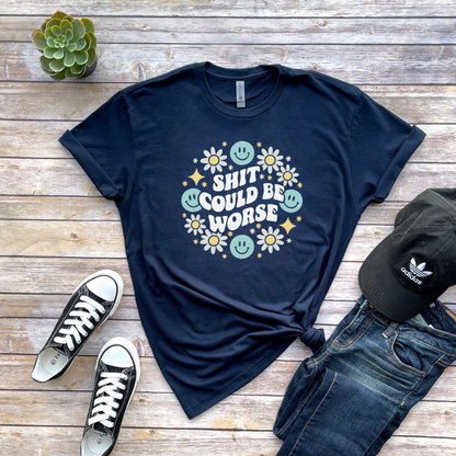 Wholesale Shit could be worse Graphic Tee - Navy Tee