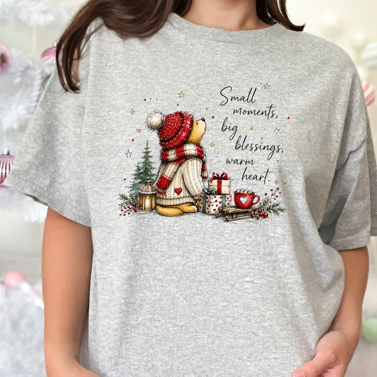 Wholesale Small Moments, Big Blessings Graphic Tee - Grey