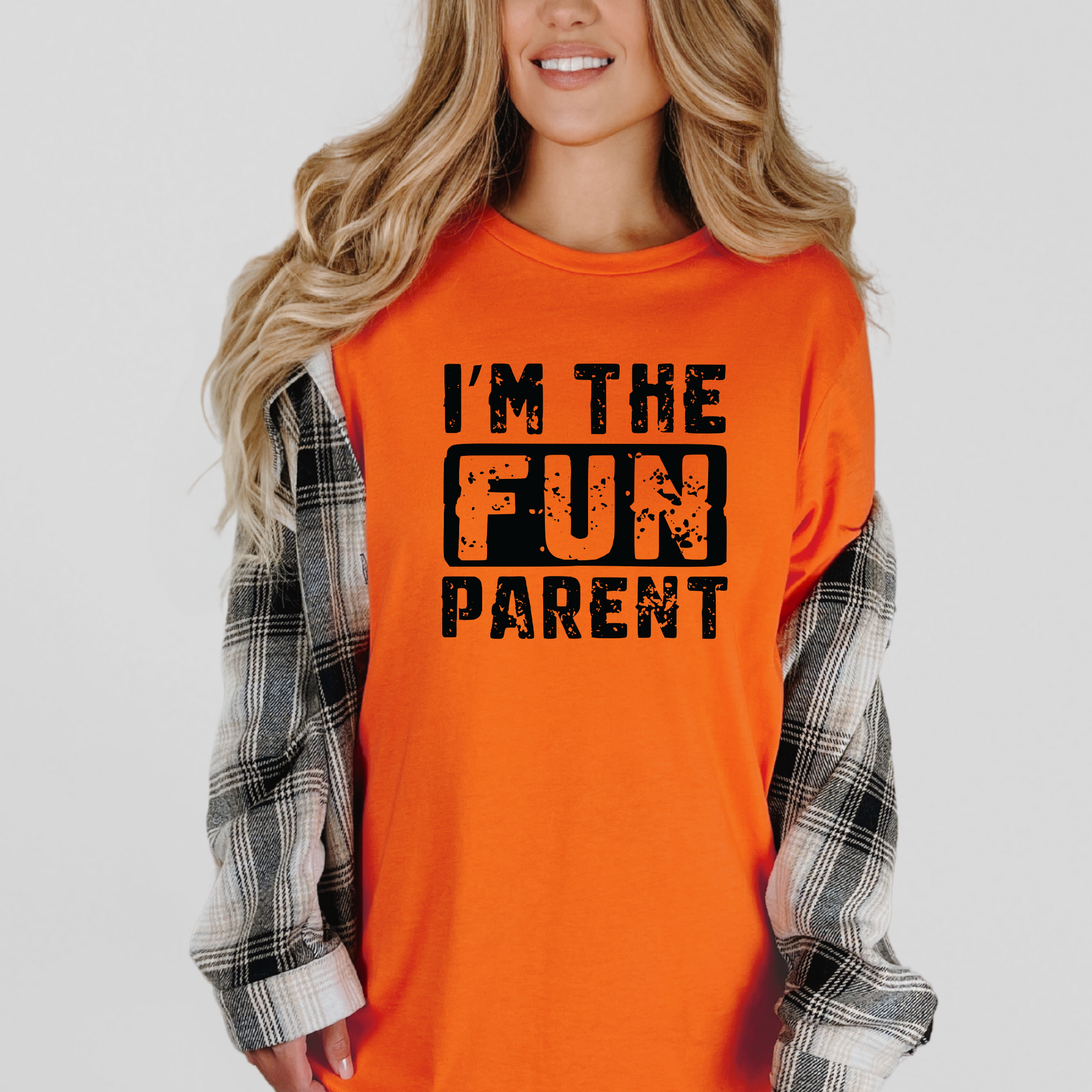 Wholesale Fun Parent Graphic Tee - Orange Tee