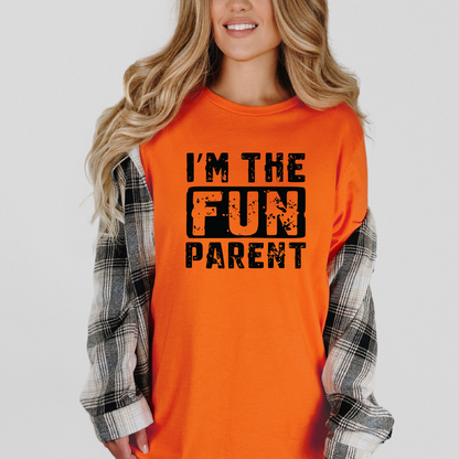 Wholesale Fun Parent Graphic Tee - Orange Tee