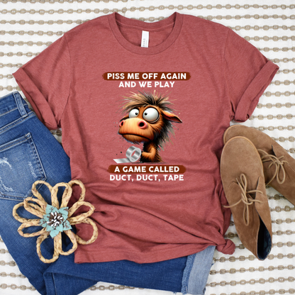 Wholesale Duct Duct Tape Graphic Tee - Heather Clay Tee