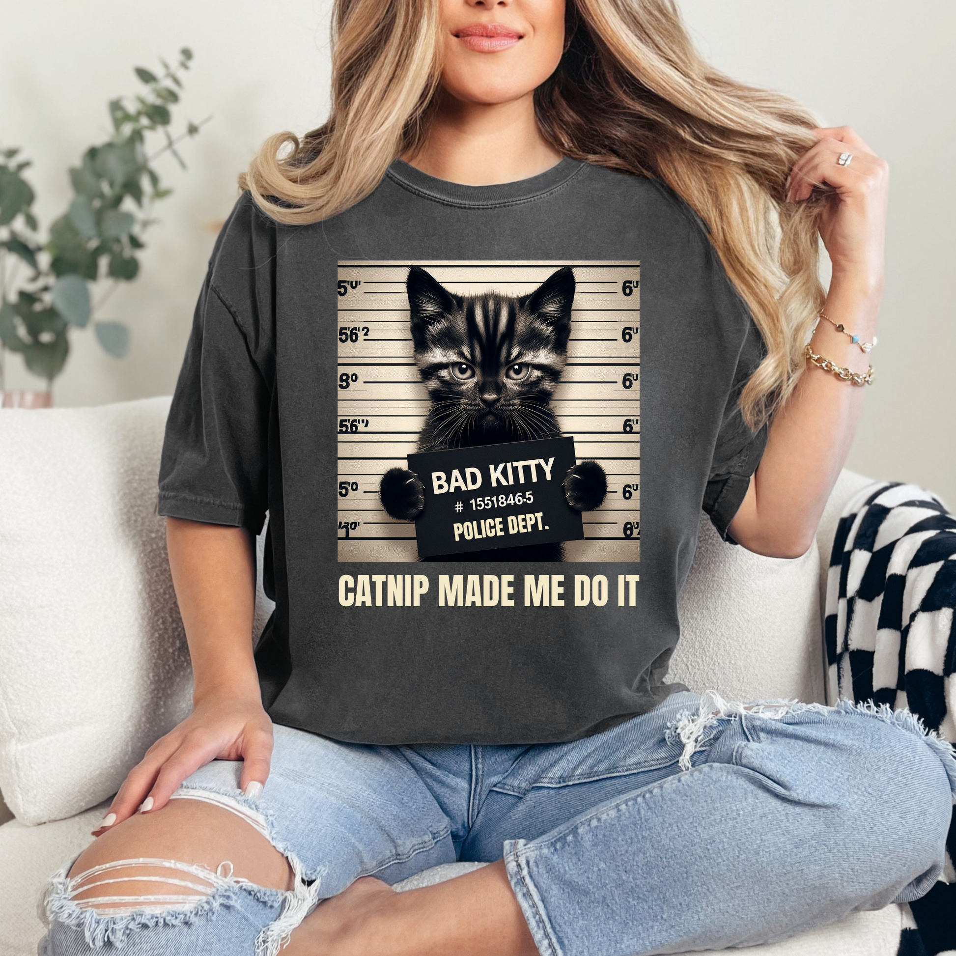 Wholesale Bad Kitty Graphic Tee - CC Pepper Tee