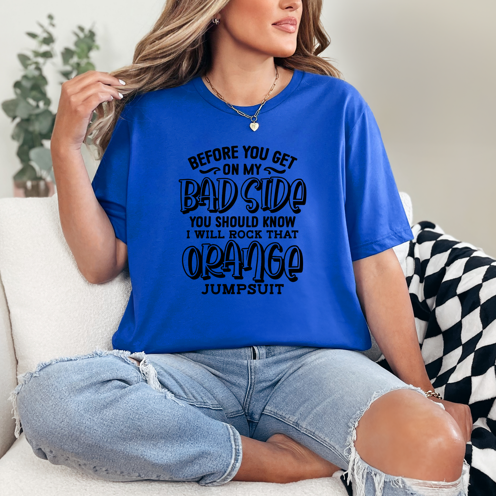 Wholesale Before You Get on My Bad Side Graphic Tee - True Royal Tee