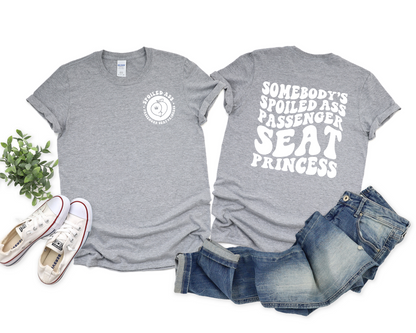 Wholesale Passenger Seat Princess Graphic Tee - Black Tee