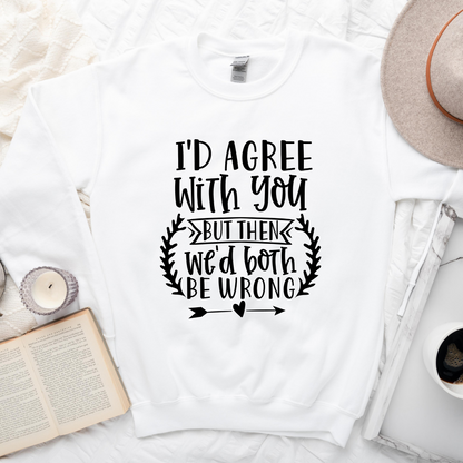 Wholesale We'd both be wrong - White Sweatshirt