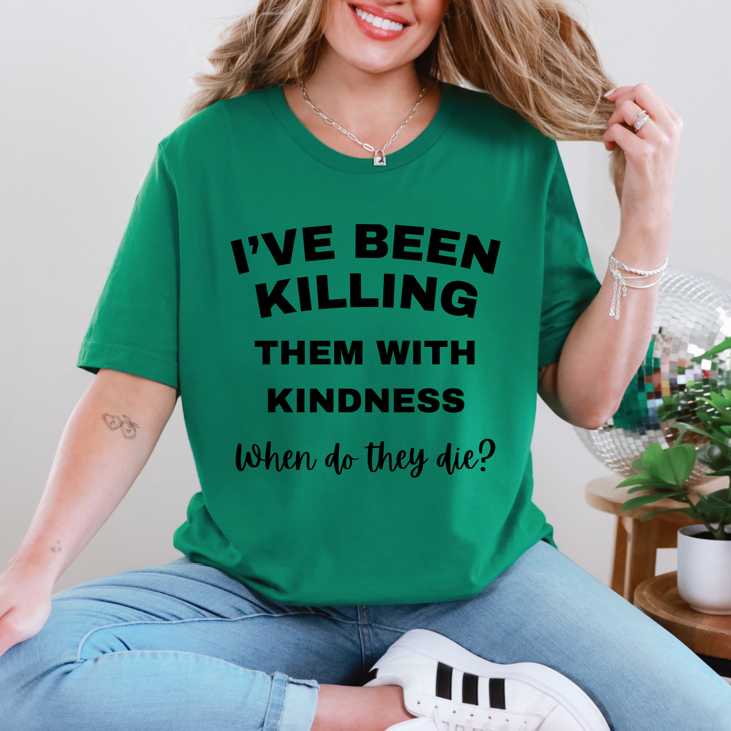 Wholesale Killing with Kindness Graphic Tee - Kelly Tee