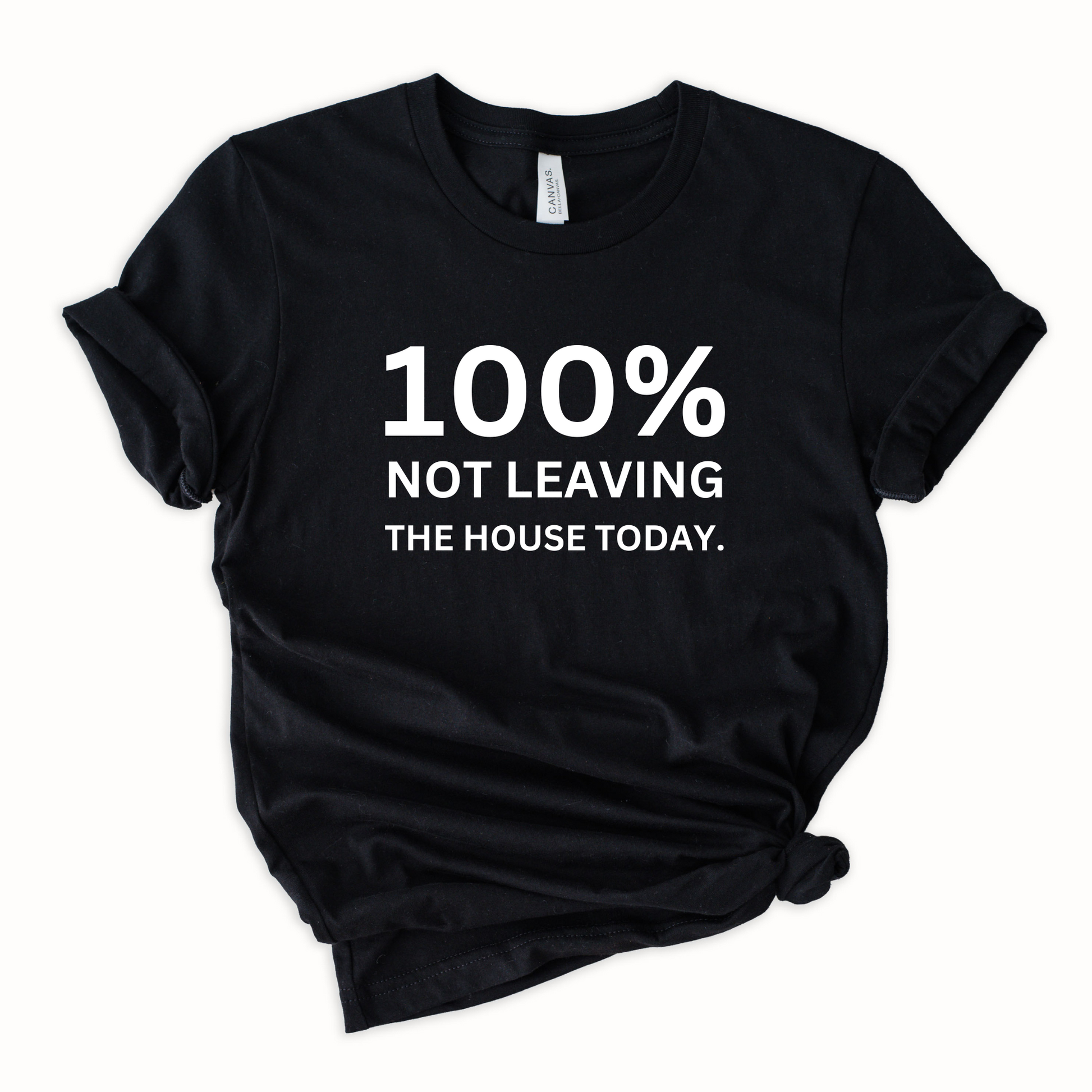Wholesale 100% not leaving Graphic Tee - Black Tee