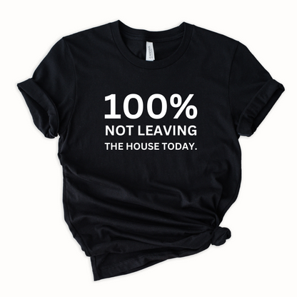 Wholesale 100% not leaving Graphic Tee - Black Tee
