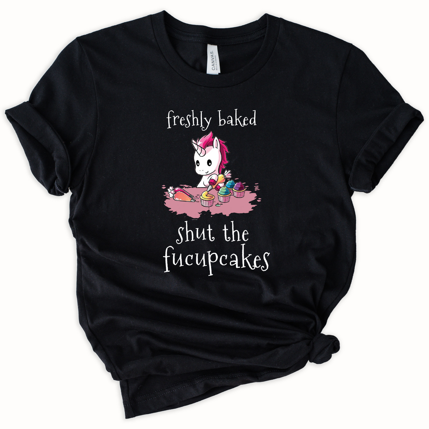 Wholesale Shut the Fucupcakes Graphic Tee - White