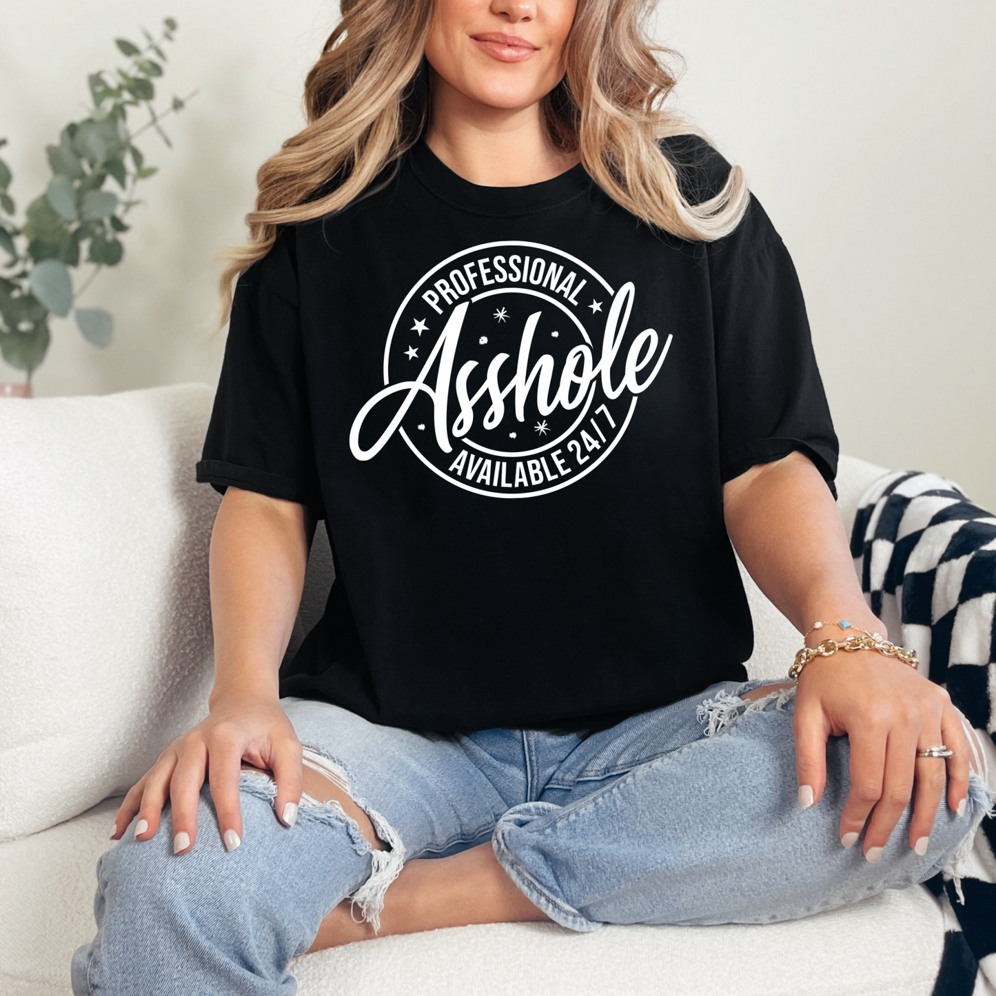 Wholesale Professional Asshole Graphic Tee - Black Tee