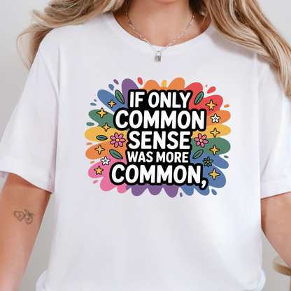 Wholesale Common Sense Graphic Tee - White