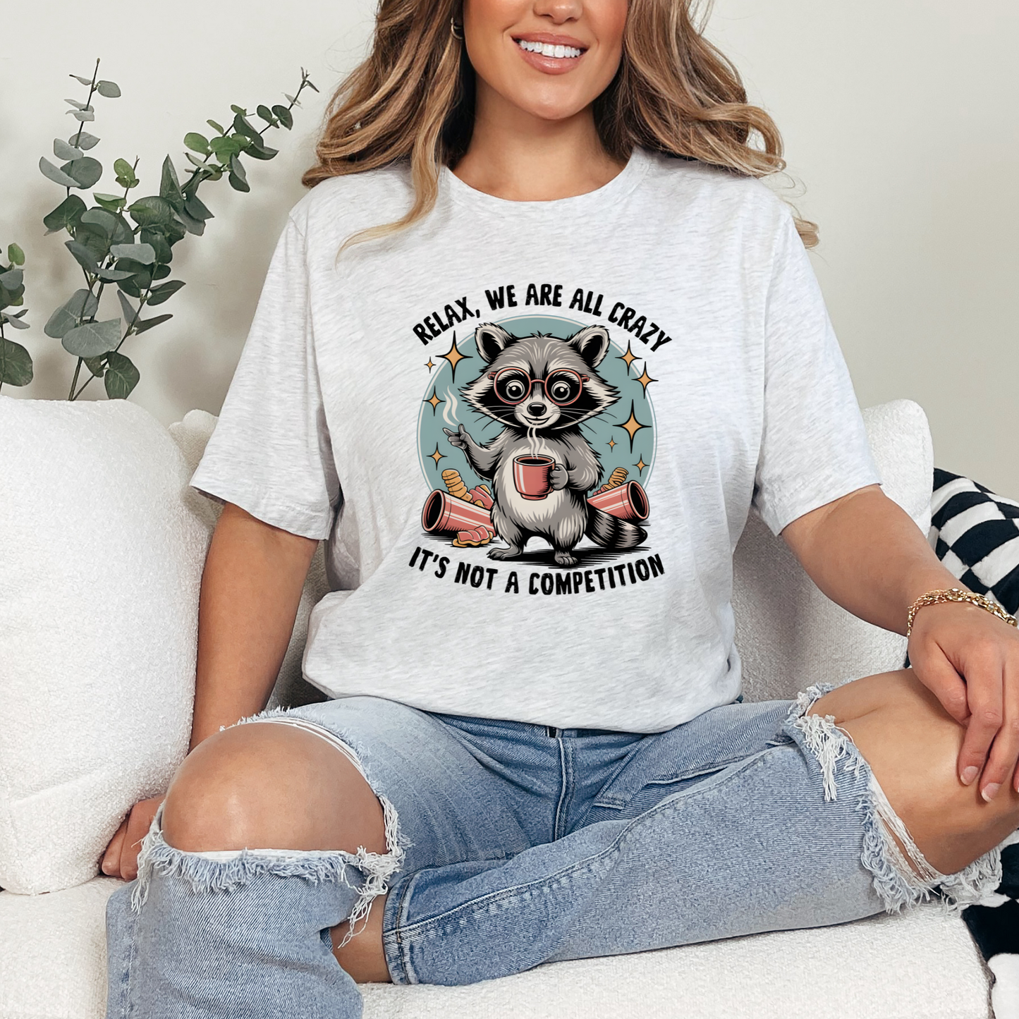 Wholesale We are all crazy, it's not a Competition Graphic Tee - Ash Tee