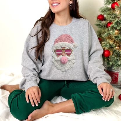 Pink Yarn Santa Sweatshirt