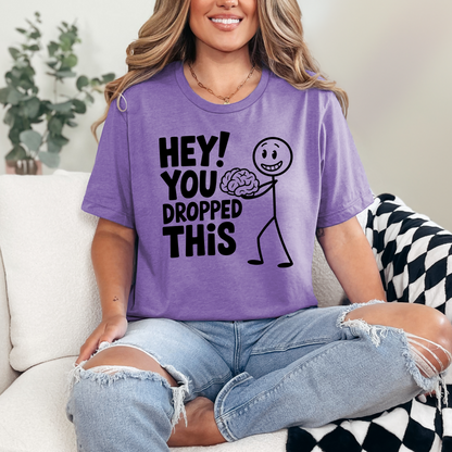 Wholesale You Dropped This Graphic Tee - Heather Team Purple Tee
