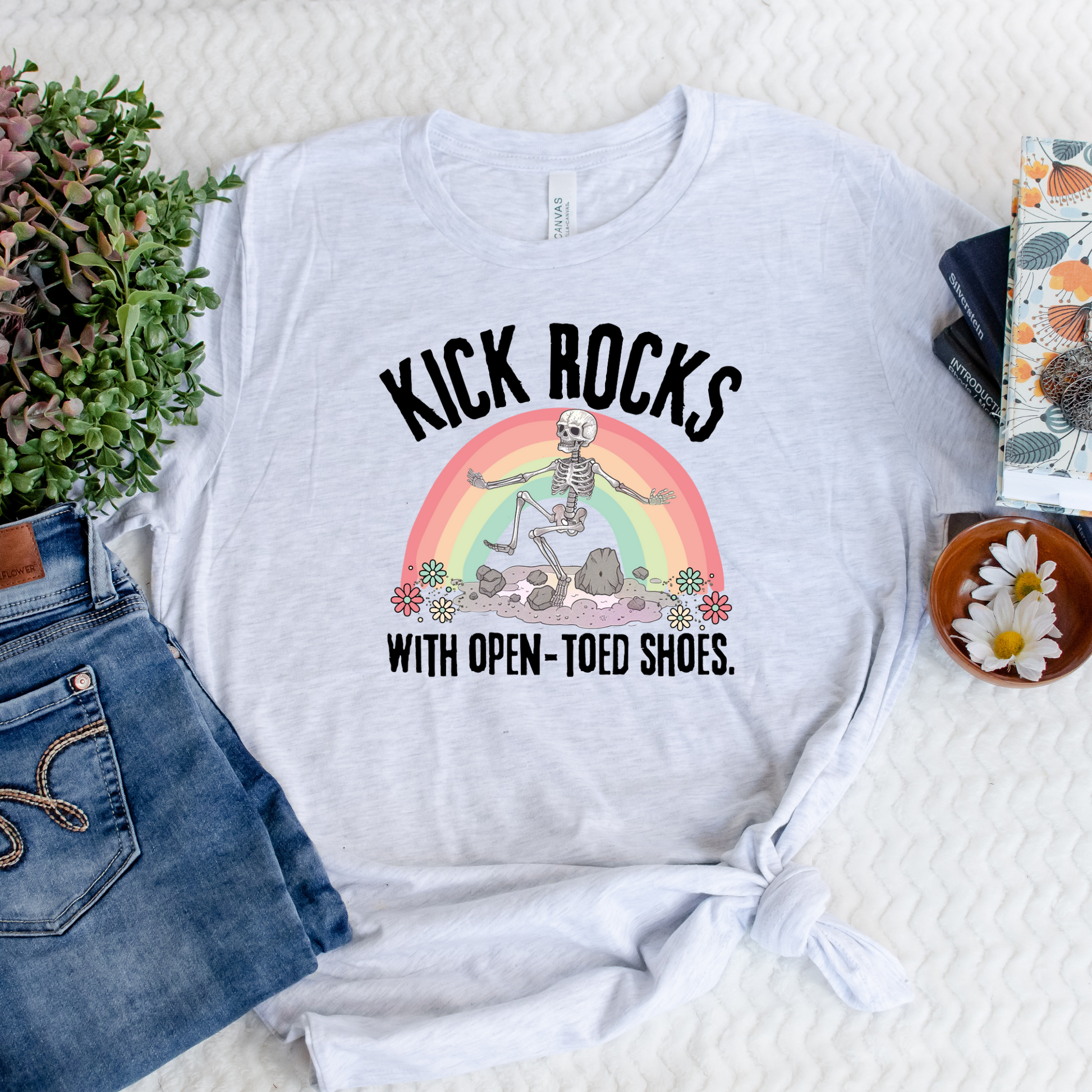 Wholesale Kick Rocks Graphic Tee - Ash Grey Tee