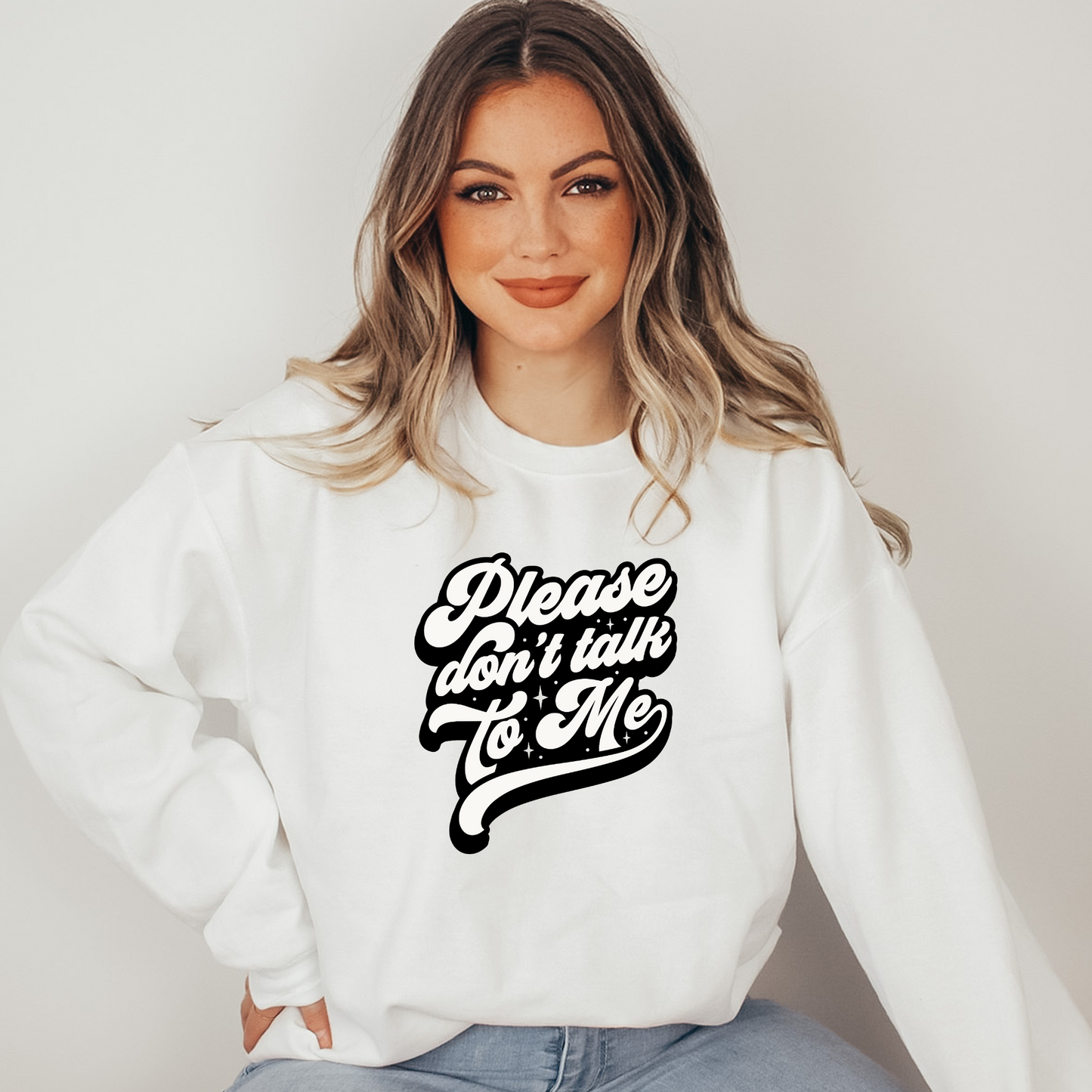 Wholesale Don't talk to me Graphic Tee - White Tee