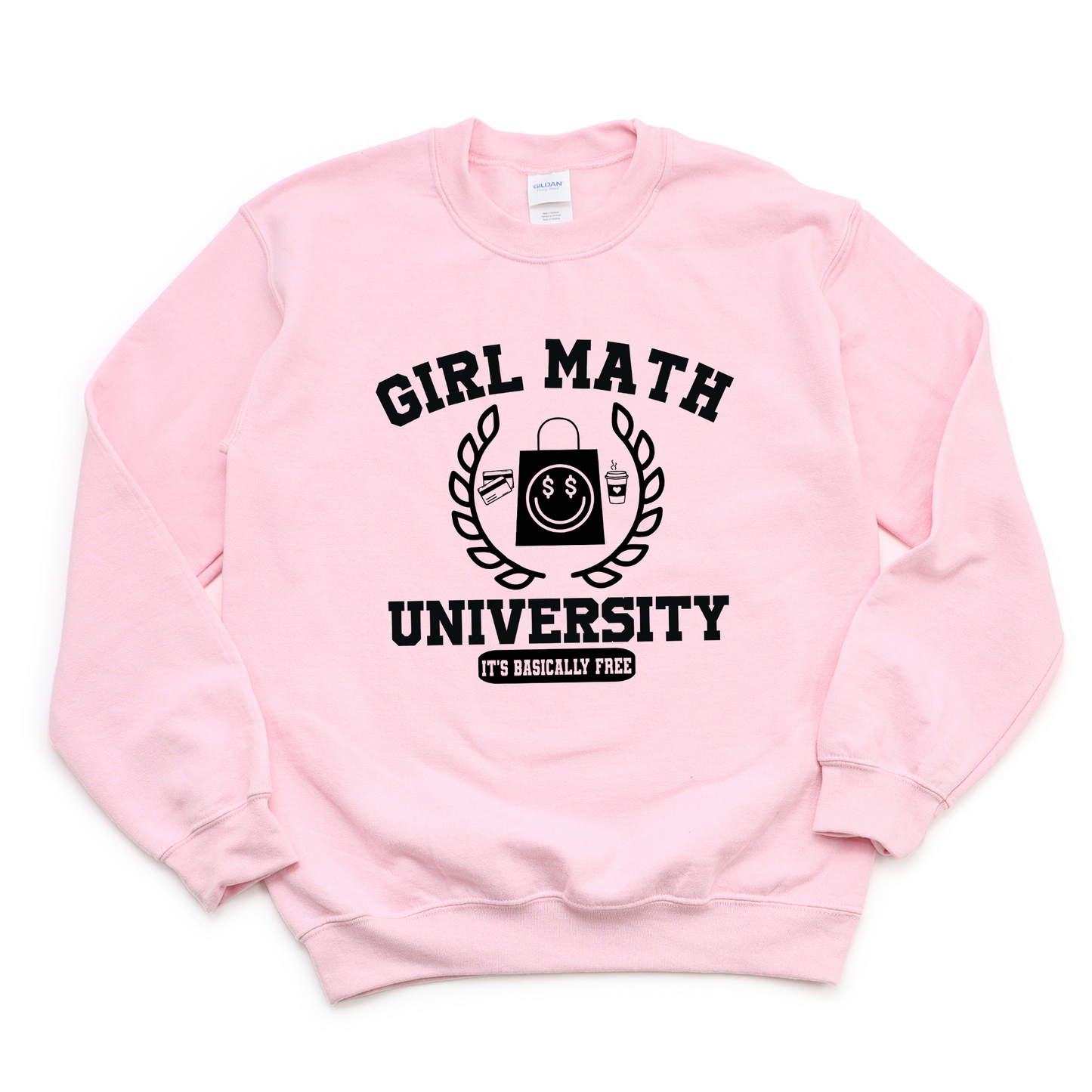 Wholesale Girl Math University - Light Pink Sweatshirt