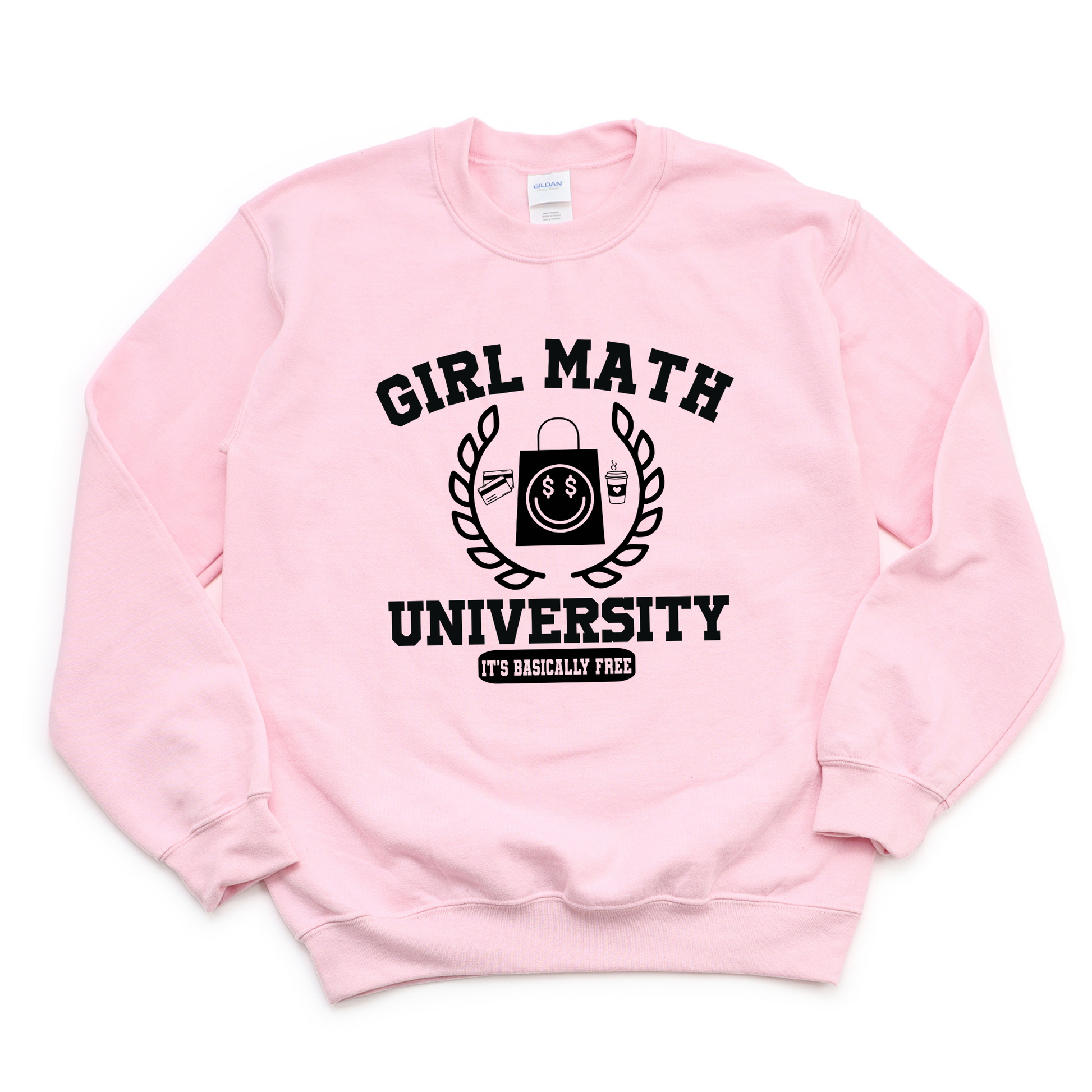 Wholesale Girl Math University - Light Pink Sweatshirt