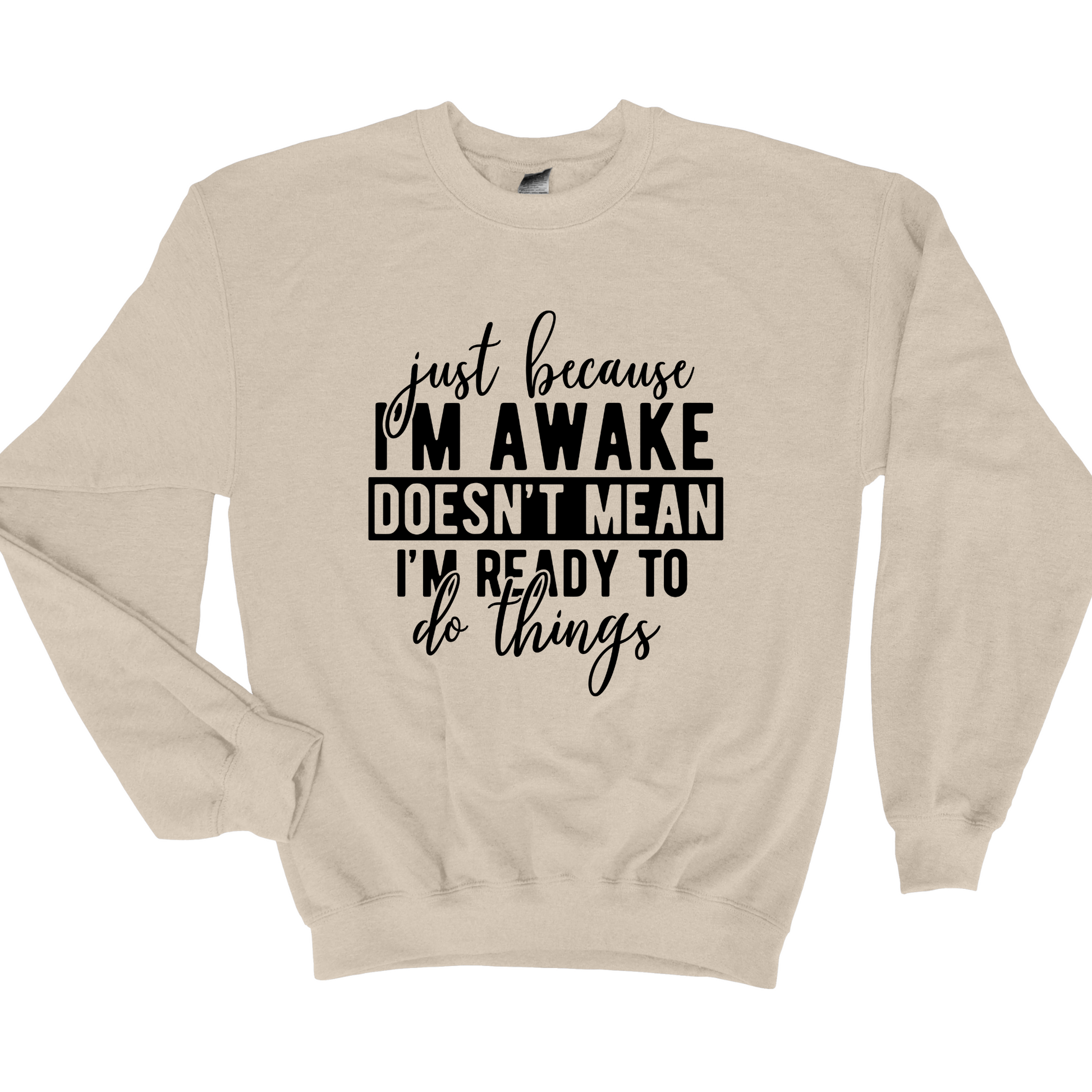 Wholesale Just because I'm Awake - Indigo Blue Sweatshirt