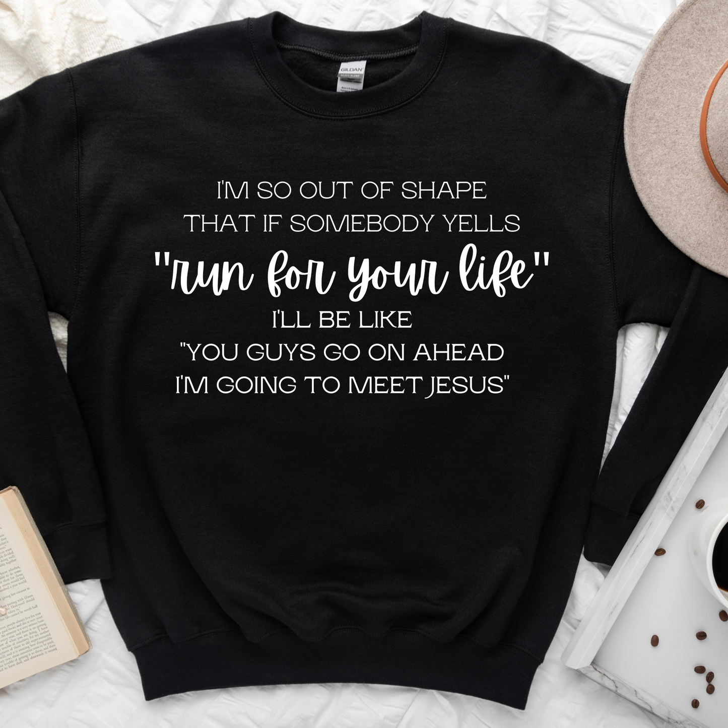 Wholesale Run for your life Graphic Tee - Black Tee