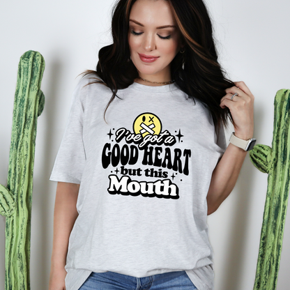 Wholesale But this mouth Graphic Tee - Ash Grey Tee
