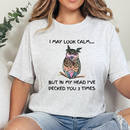 Wholesale I May Look Calm Graphic Tee - Ash Tee