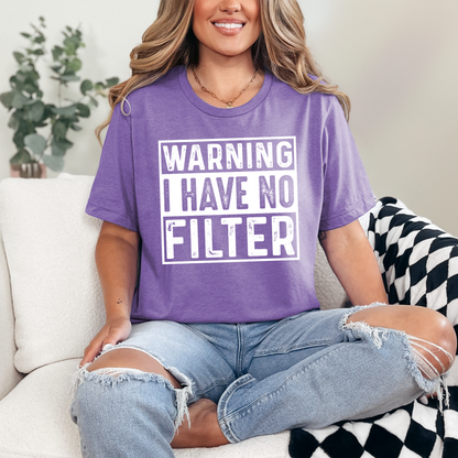 Wholesale No Filter Graphic Tee - Heather Team Purple Tee