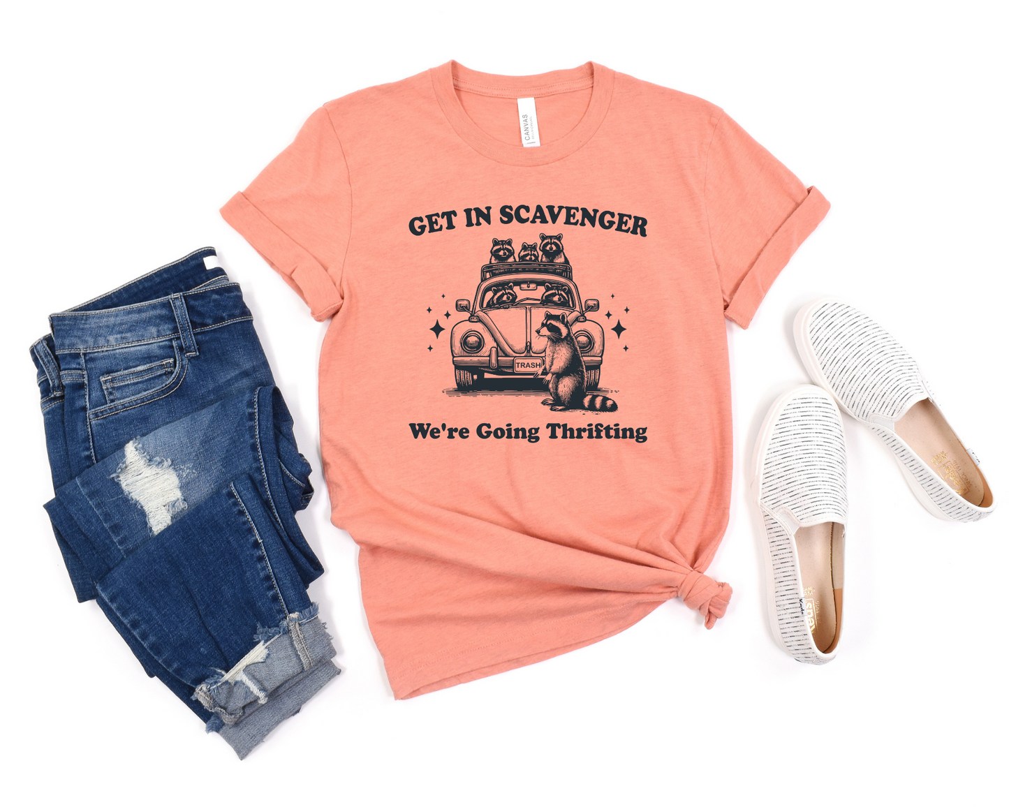 Wholesale Get in scavenger Graphic Tee - Heather Prism Sunset Tee