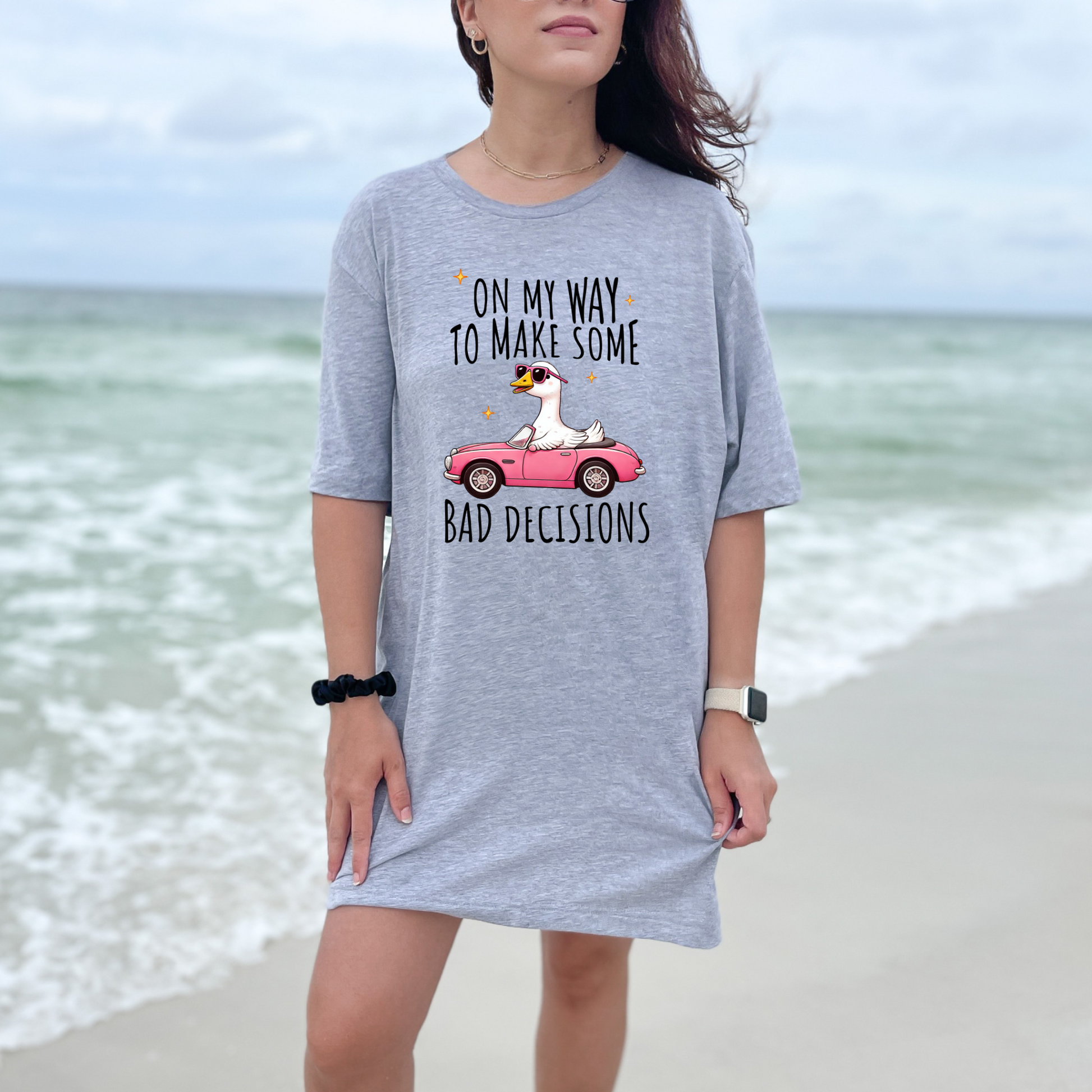 Wholesale Goose on my way Graphic Tee - Pink Tee